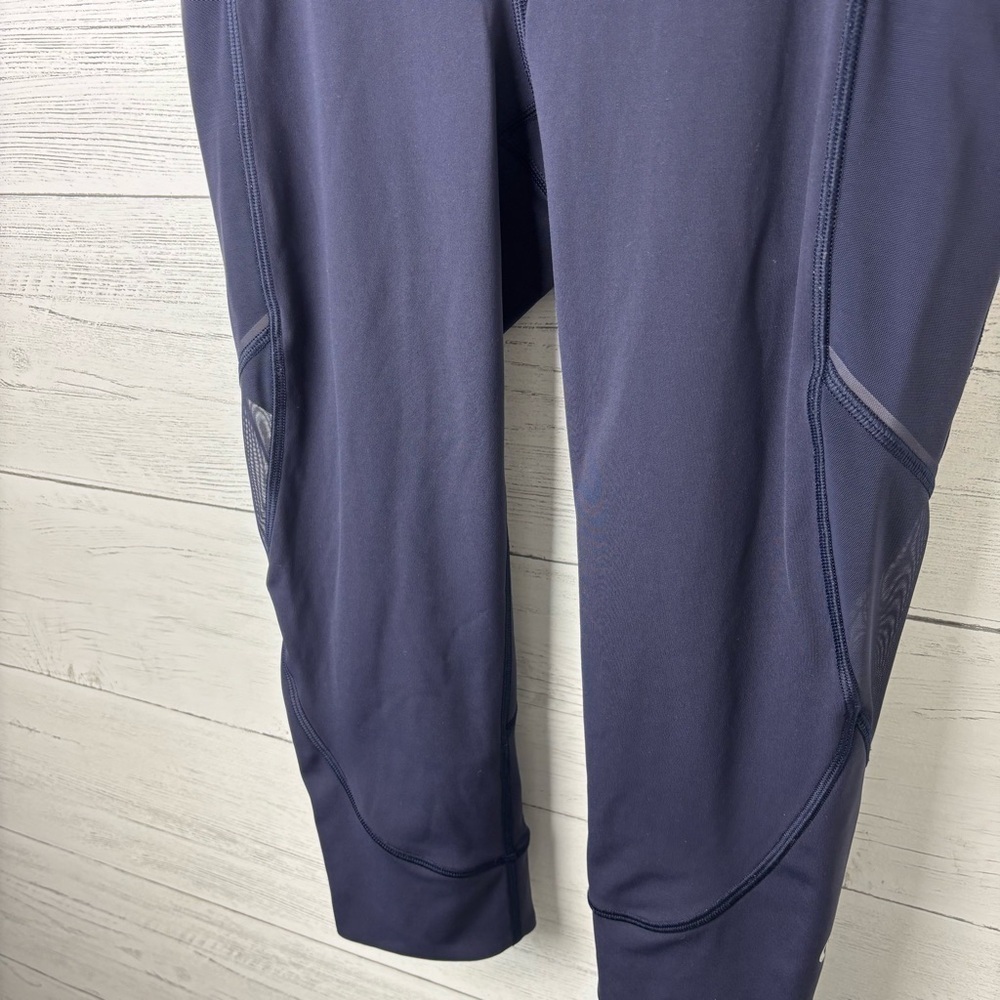 Lululemon Home Stretch Crop (19") Midnight Navy Running Leggings Mesh Pockets 6 - Picture 8 of 14